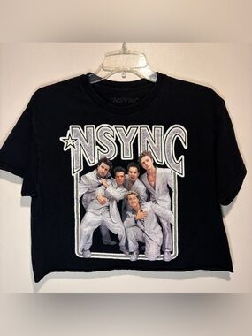NSYNC 90’s 2000’s Short Sleeve Crewneck Cropped Fit Cotton T-Shirt Size M